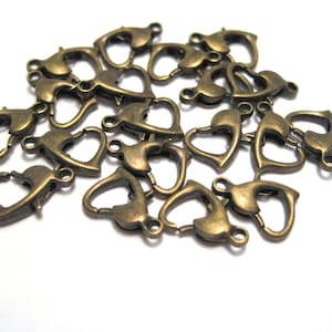 20pcs Antique Bronze Lobster Claw Clasps 10mm(No. LBCLS770)