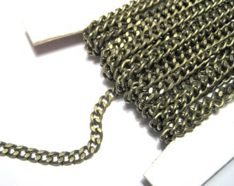 10ft of Antique Bronze Plated Oval Iron Twist Chains 3x4.5mm ( No.3NF)