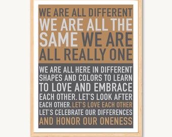 We Are All Really One - Archival Art Print, Spiritual Art, Uplifting Art