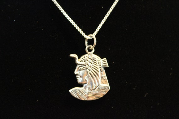 Cleopatra Egyptian Necklace Sterling Silver - image 3