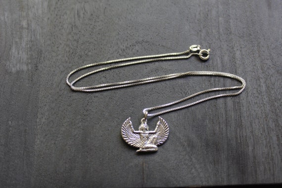 Isis Egyptian Necklace Sterling Silver