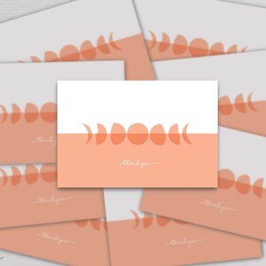 Minimalist Moon Thank You Cards Downloadable | Blank Greeting Cards