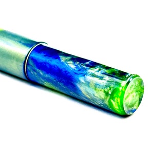 Spring Thaw, custom bespoke pen blanks, high pressure cured with Alumilite Resin. Perfect for hand turned, custom fountain pens.