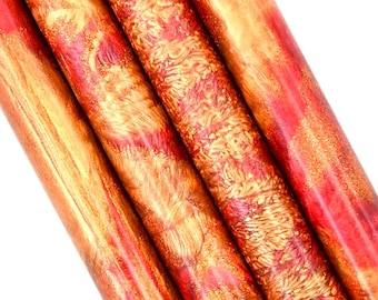 Copperhead custom bespoke pen blanks, high pressure cured with Alumilite Resin. Perfect for hand turned, custom fountain pens.