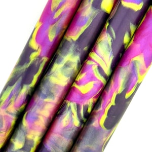 Black Butterfly Maker Blanks! Pressure cast with Alumilite resin, deep purple, mauves, pinks and brilliant yellow. This is a killer blank!