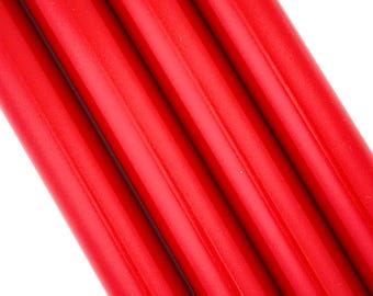 Grezzi per penne pressofuse in Alumilite. Miscelati con un rosso Urushi proprietario.