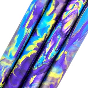 Guardians of The Galaxy, custom Maker&#39;s blanks. Pressure cured with Alumilite Resin with shades of purple, greens, blues & translucent resin