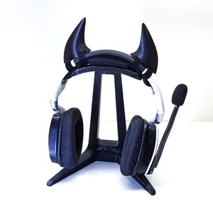 Black Horns for Headset, Demon Devil Cosplay Fantasy Headphones Horns for Streaming, Gaming, Costumes