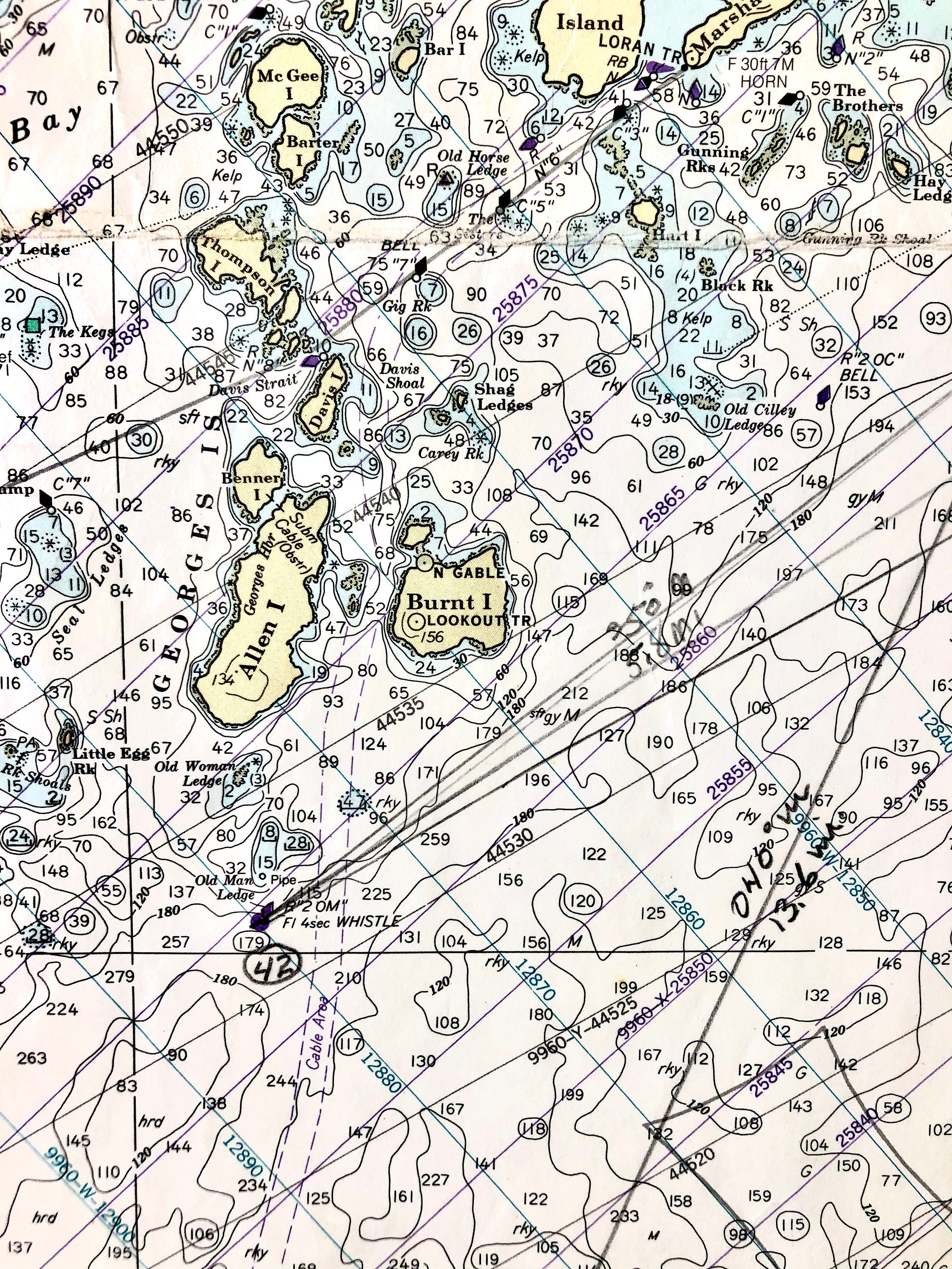 Vintage NOAA Lithographic Nautical Chart 13302 Penobscot Bay Etsy