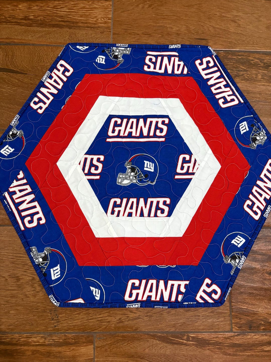 New York Giants Reversible Table Topper - Etsy