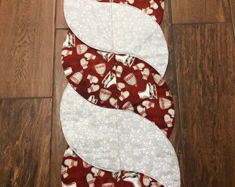 Winter braided  table runner