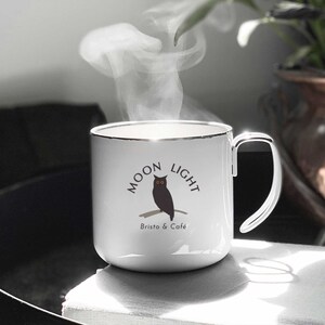 Logotipo prefabricado / Logotipo de dibujo a mano / Marca / Diseño de logotipo personalizado / Logotipo lindo de búho / Cafetería / Tarjeta de visita / etiqueta adhesiva