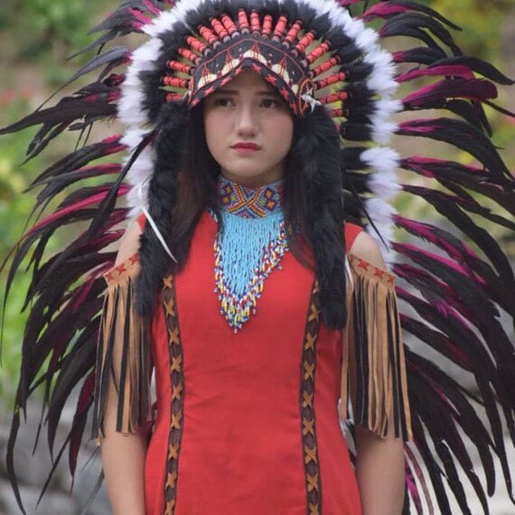 Black Feather Headdress festival hat Black Feather Headdress: Handmade Leather Crown, Festival  main image 4