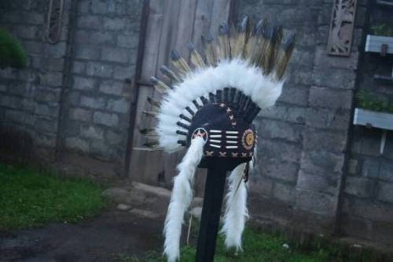 Mohawk native american headdress, indian headdress, feather headdress, feather headband, native american hat indian, mohawk headpiece
