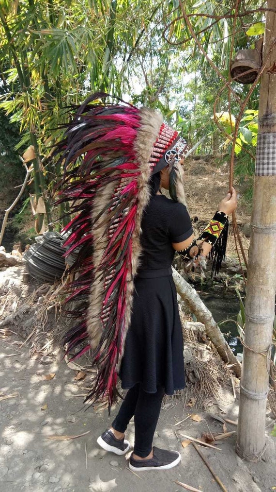 Pink Large Headgear Indian Headdress 