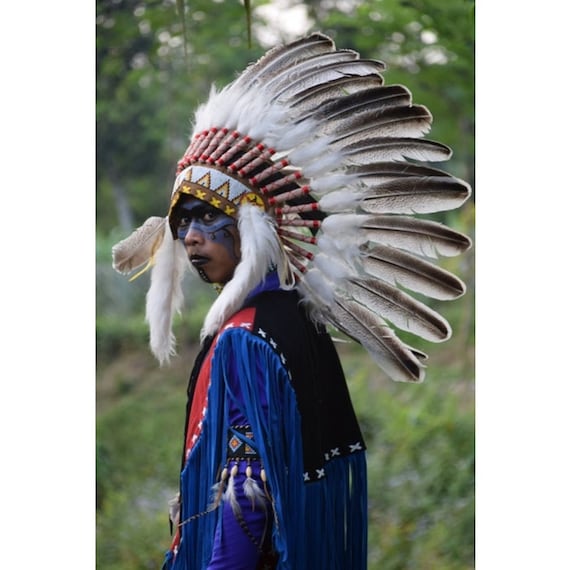 Copricapo indiano Comanche, copricapo indiano nativo americano, cappello da  capo cappello indiano da guerra, copricapo da festival in costum -   Italia