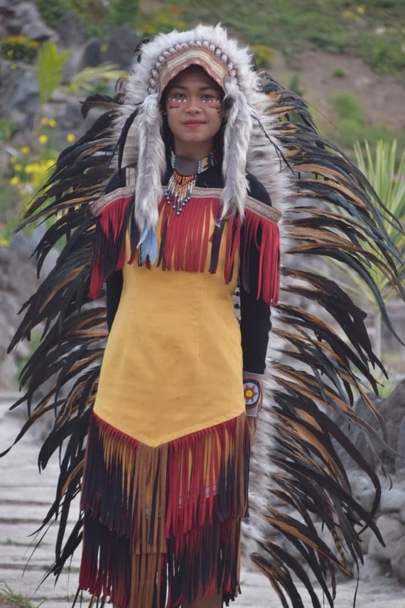 White Brown Feathers Maternity Headpiece Headdress for Photoshoot