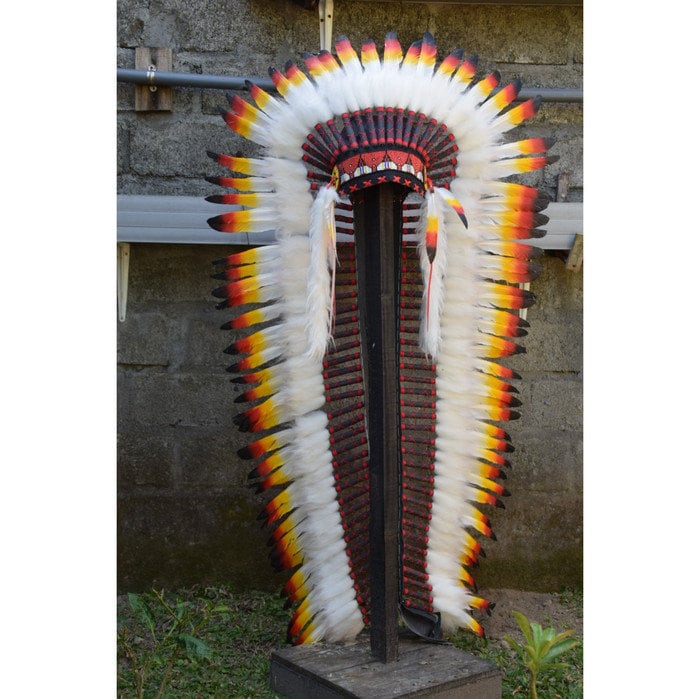 100% Handmade Indian Feather Carnival Headband.NWT Amazon.com: Novum Crafts Feather Headdress | Native American  main image 4