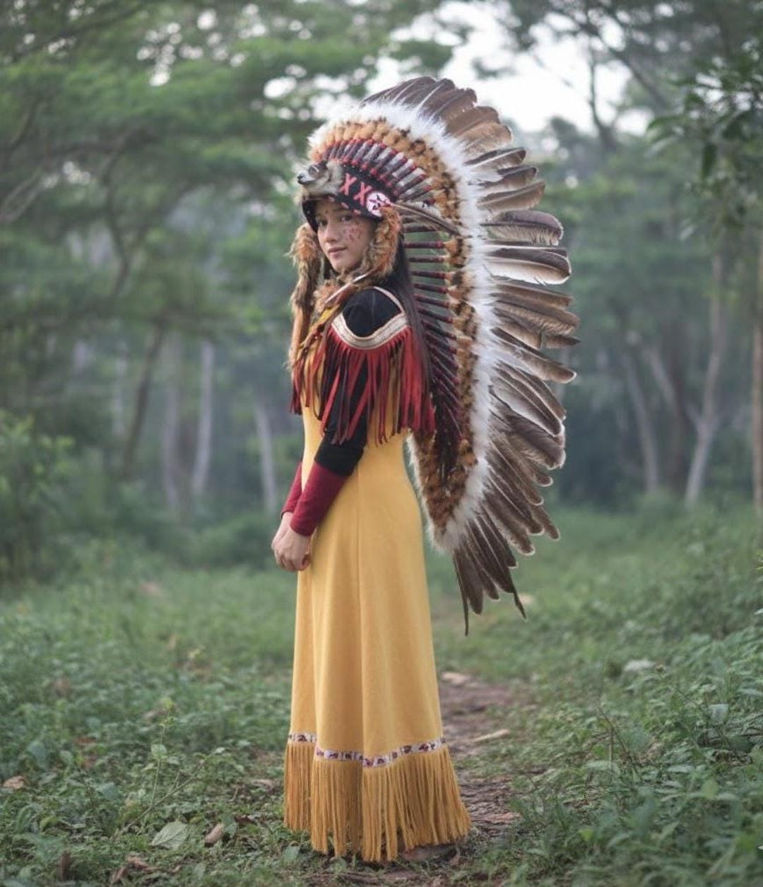 Coiffe Indienne Plumes d'aigle | Boutique Amérindienne