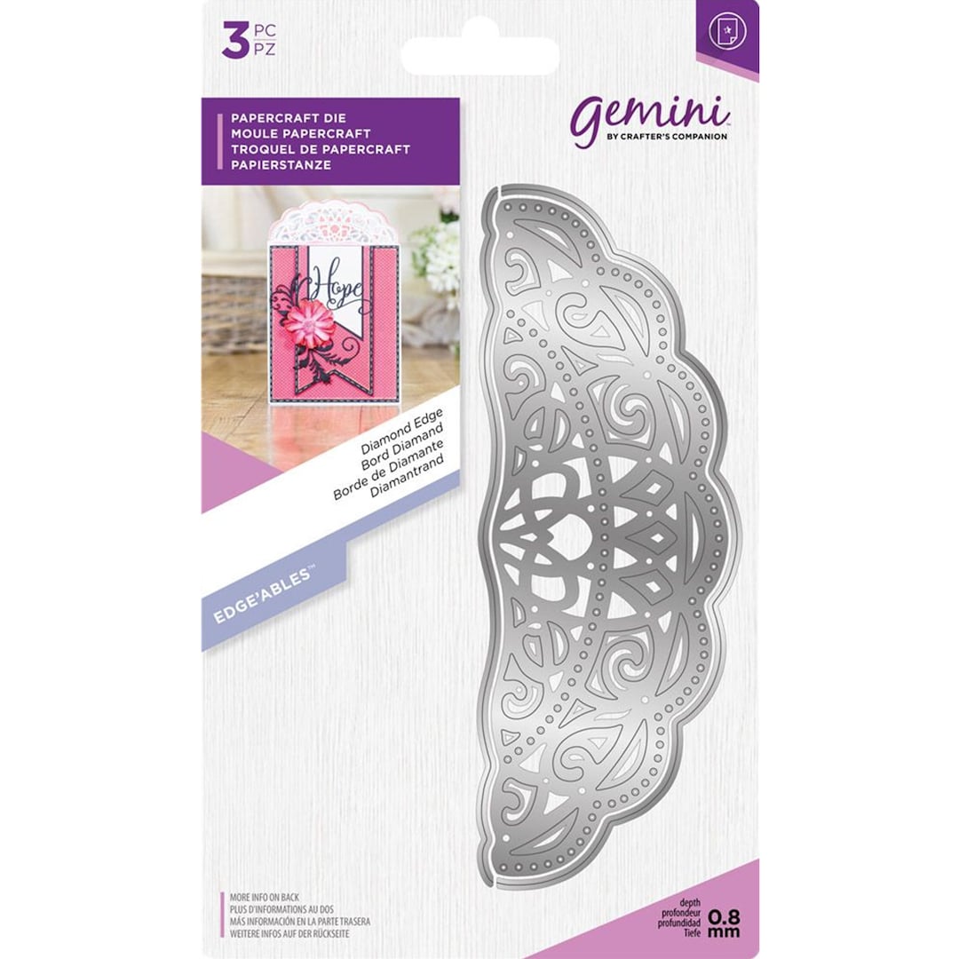Crafter's Companion Gemini Papercraft Die Diamond Edge Border Edge'able ...