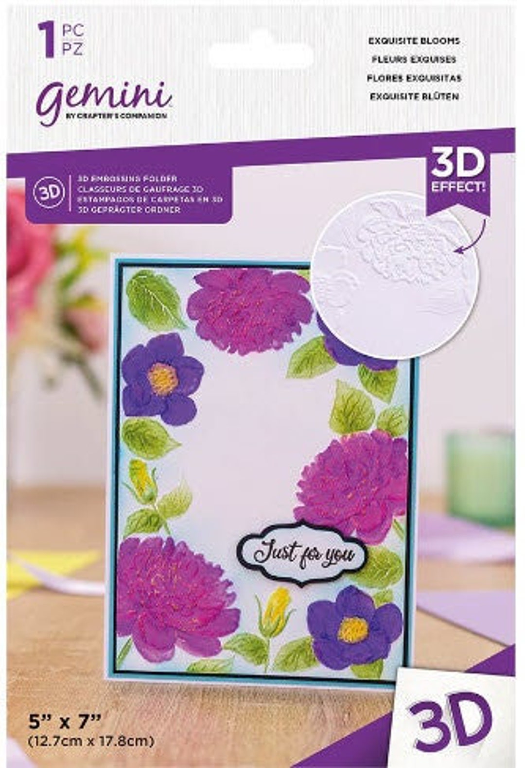 Crafter's Companion - Gemini - 3D Embossing Folder Exquisite Blooms - Etsy