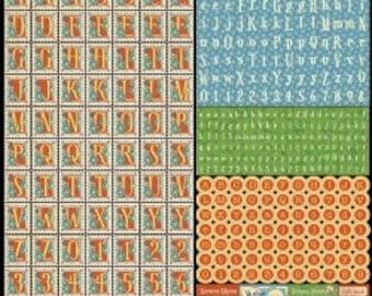 Graphic 45 Mother Goose Children Baby 12x12 Scrapbook stickers alphabet letters numbers