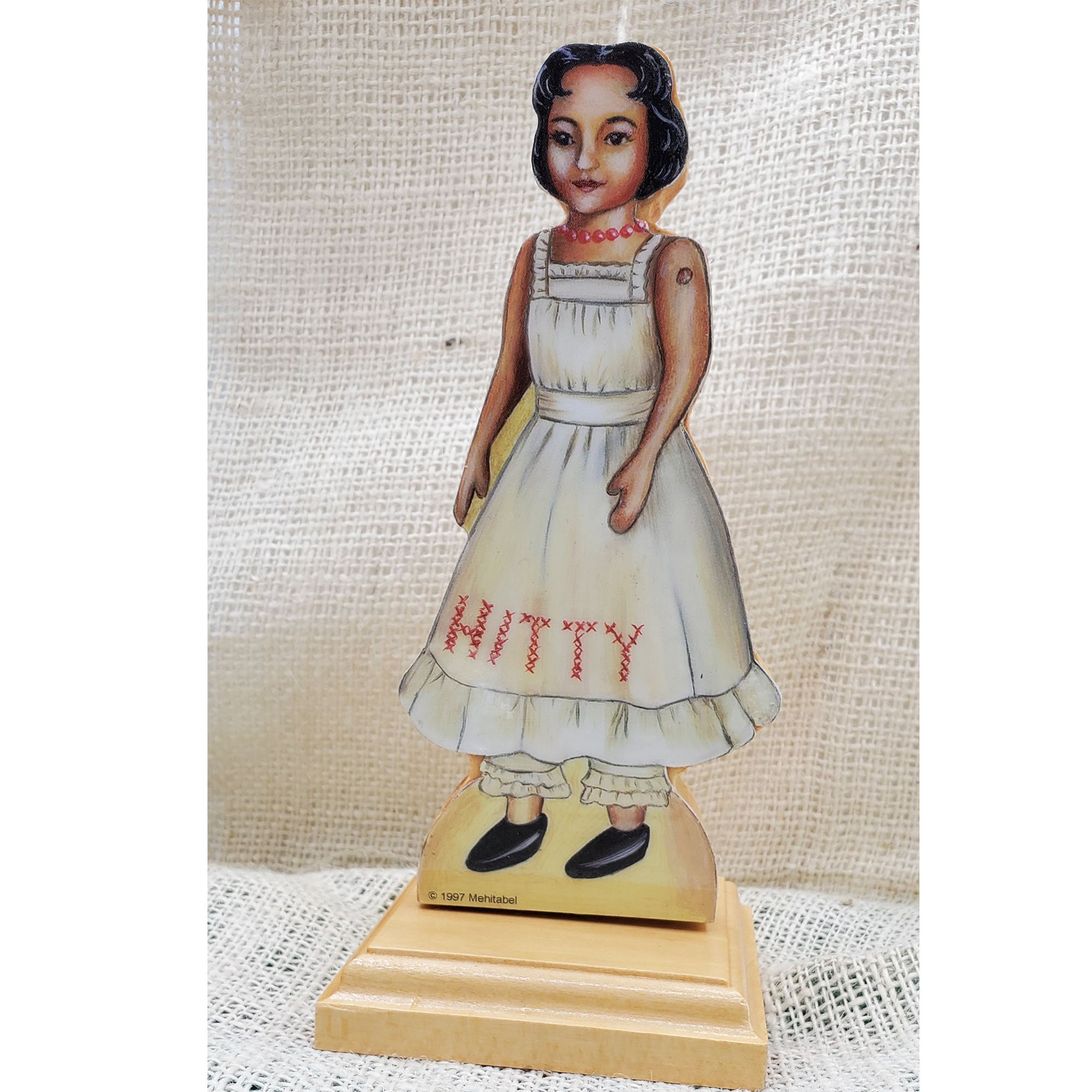 Mehitable Rare Wood Paper Doll Hitty With Complete Wardrobe   Etsy