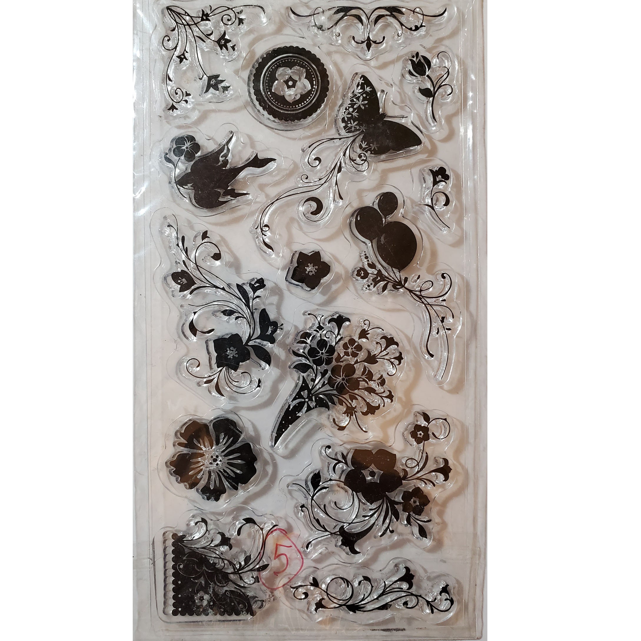 Clear Polymer Stamps Butterfles, Bird, Flourishes, Flowers Etsy Australia