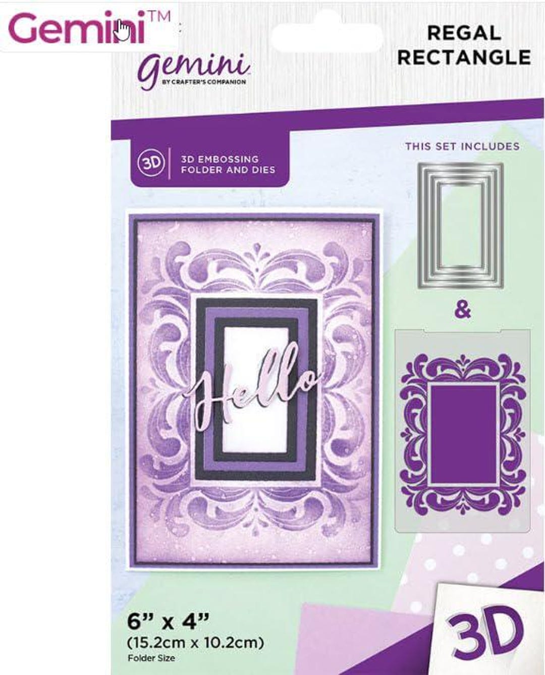 Crafter's Companion Gemini Embossing Folder 3D Cut and Emboss Regal ...