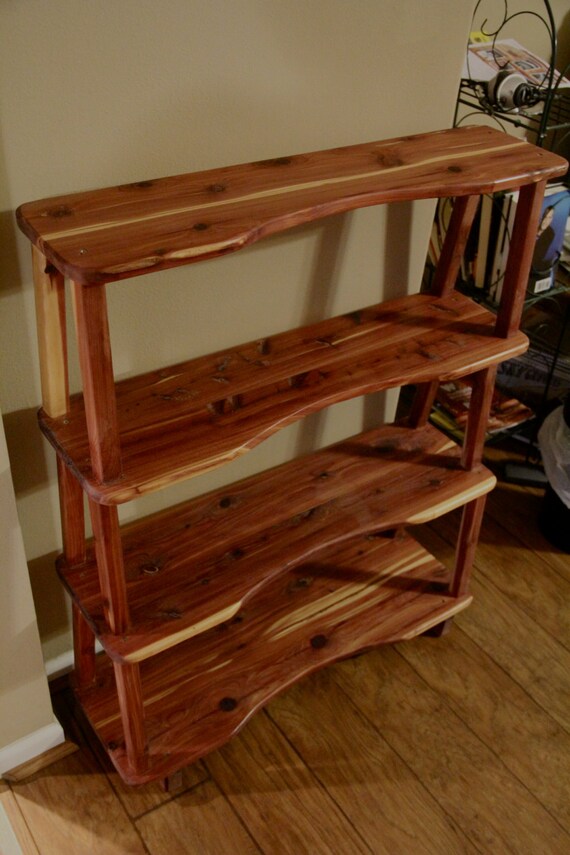 Bookshelf Cedar Bookshelf Wooden Bookshelf Display Shelf Etsy