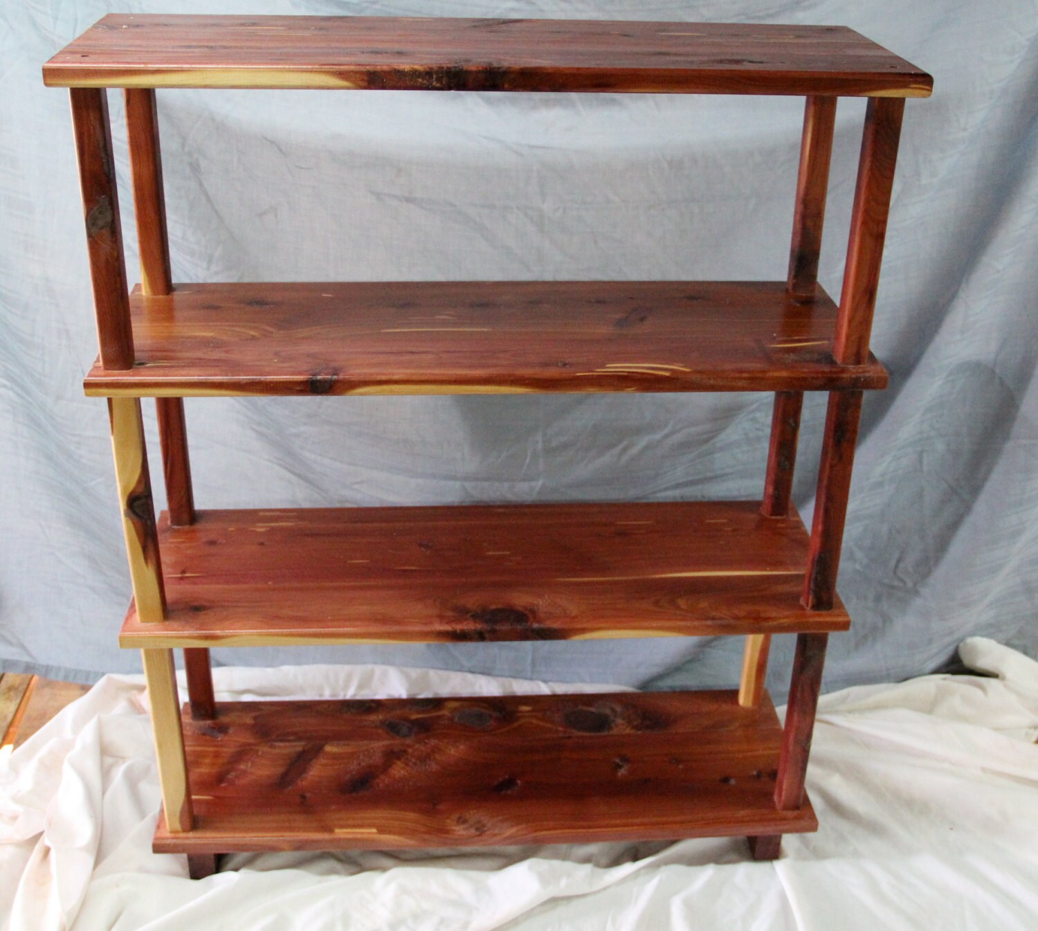Cedar book shelf rustic book shelf bookhelf display shelf Etsy