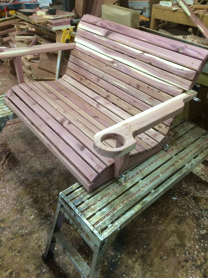 Porch swing 5ft. Cedar swing cedar swing wooden porch Etsy