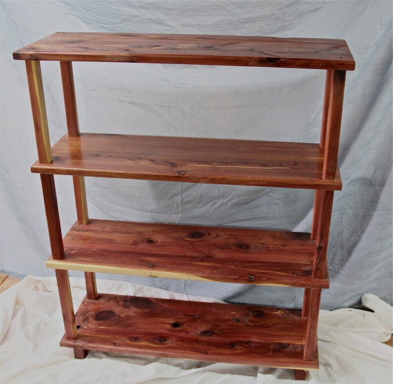 Cedar book shelf rustic book shelf bookhelf display shelf Etsy