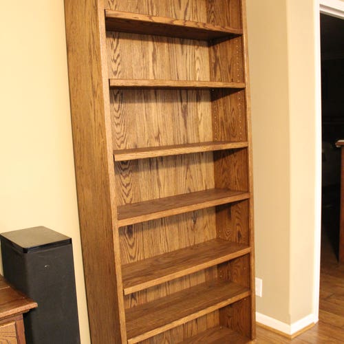 Oak Bookcase Bookcase Oak Bookshelf Living Room Furniture Etsy
