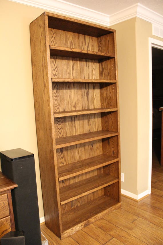 Oak Bookcase Bookcase Oak Bookshelf Living Room Furniture Etsy