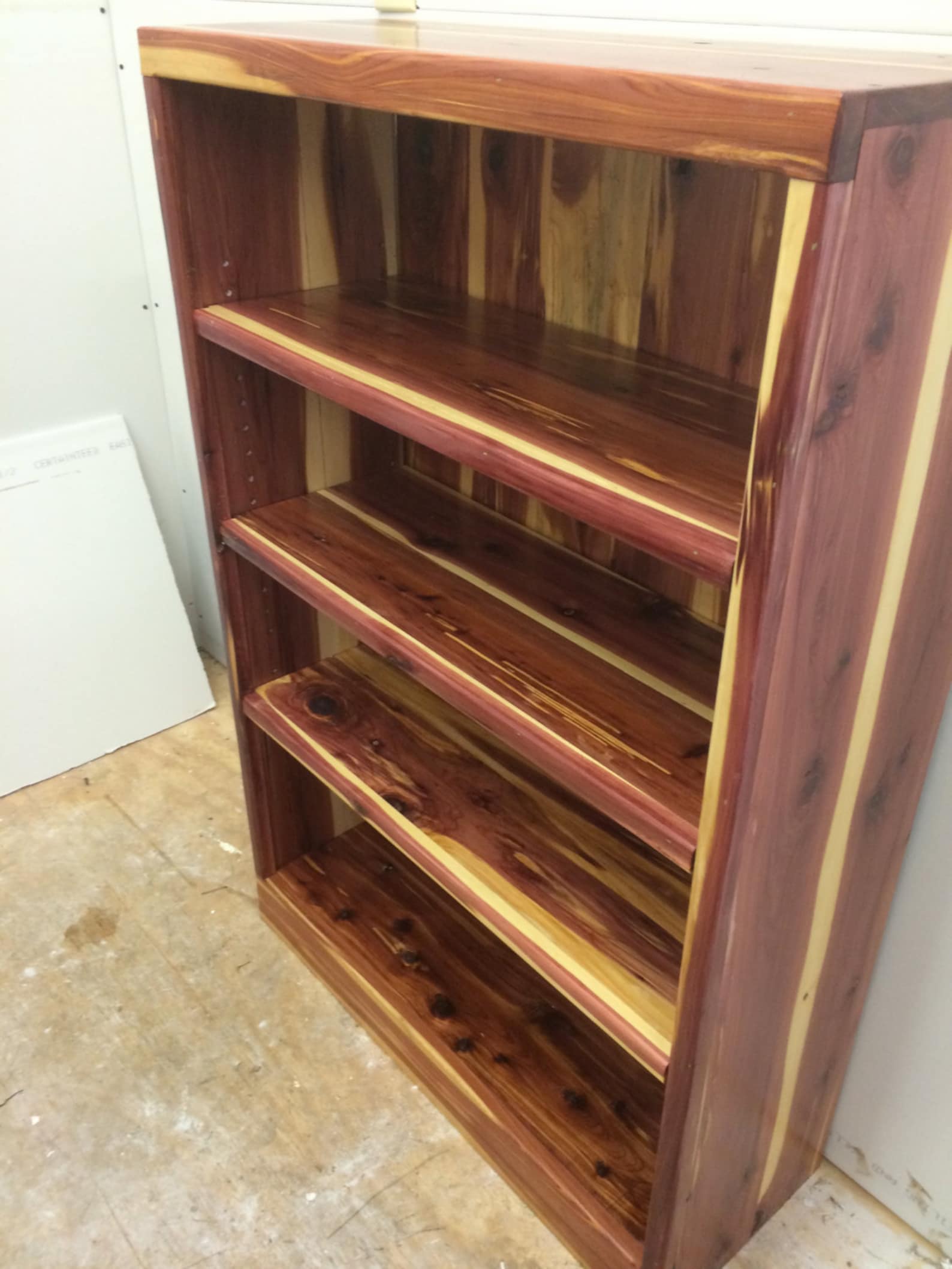 Bookcase cedar bookcase bookshelf cedar bookshelf wooden Etsy