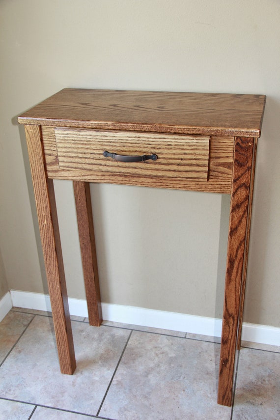 Entry Table Oak Table Foyer Table Oak Foyer Table Etsy
