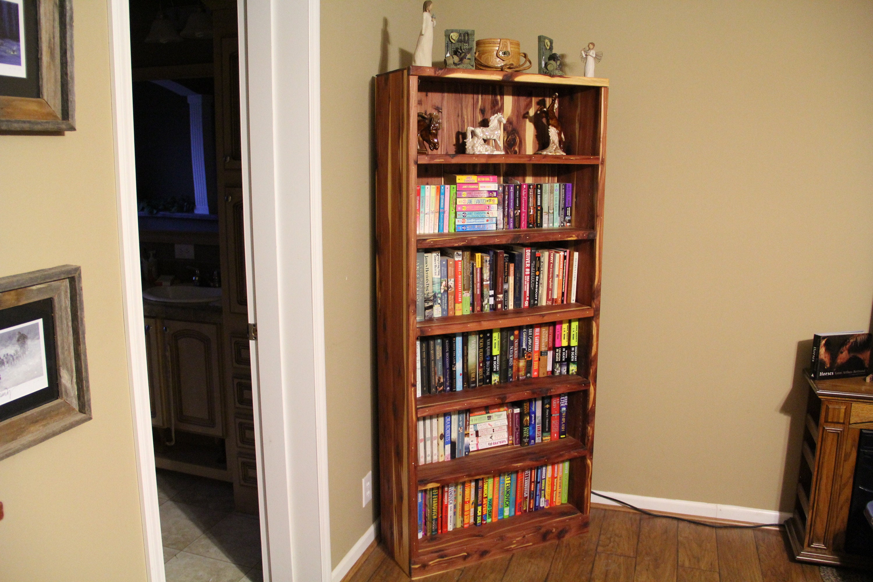 Bookcase cedar bookcase bookshelf cedar bookshelf wooden Etsy