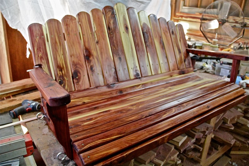 Porch Swing Wooden Cedar 5ft Outdoor Furniture Deck Anniversary Gift Patio