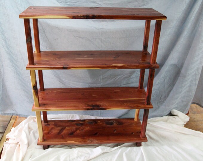 Bookshelf Cedar Bookshelf Wooden Bookshelf Open Bookshelf Etsy