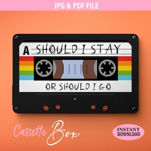 Cassettebandjes Stranger Things - Party Favor Boxes, Gift Card Holder - Direct downloaden