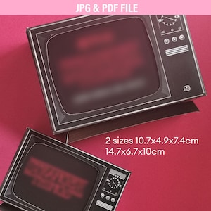 TV Box - Pudełka na upominki - Photobox - Ramka na zdjęcia - TV RETRO - Natychmiastowe pobranie