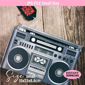Radio Estereo boombox - Favor Boxes - przenośne stereo - Natychmiastowe pobieranie