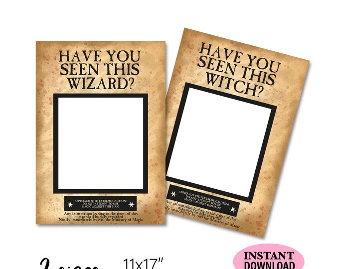 Have You Seen This Wizard Photo Booth Prop Wanted Poster - Etsy