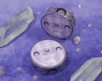 Purple Pretty Witch - Black Foil - Washi Tape