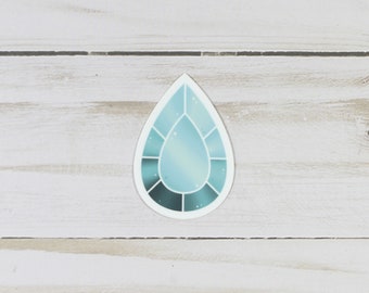 Aquamarine Gemstone - Sticker