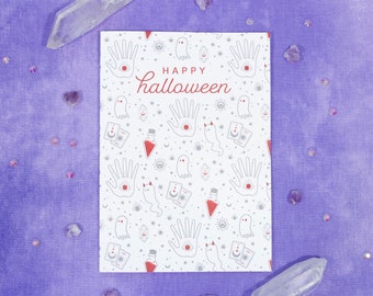 White - Mystic - Halloween - Greeting Card