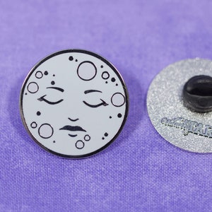Full Moon - Silver - Enamel Pin