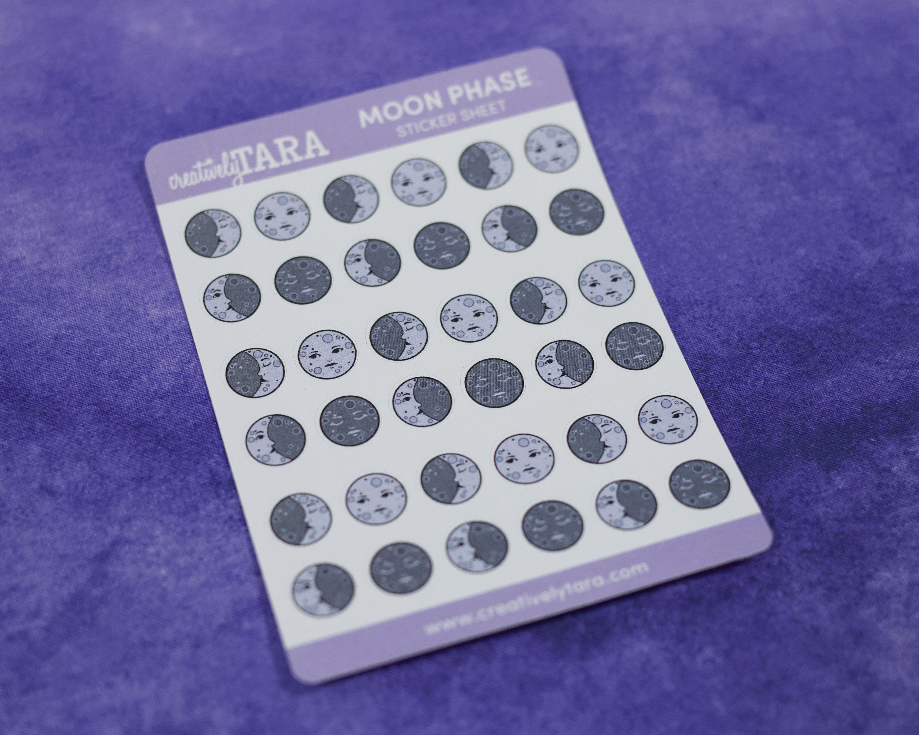 Moon Phases - Planner - Bullet Journal - Paper Sticker Sheet - Etsy