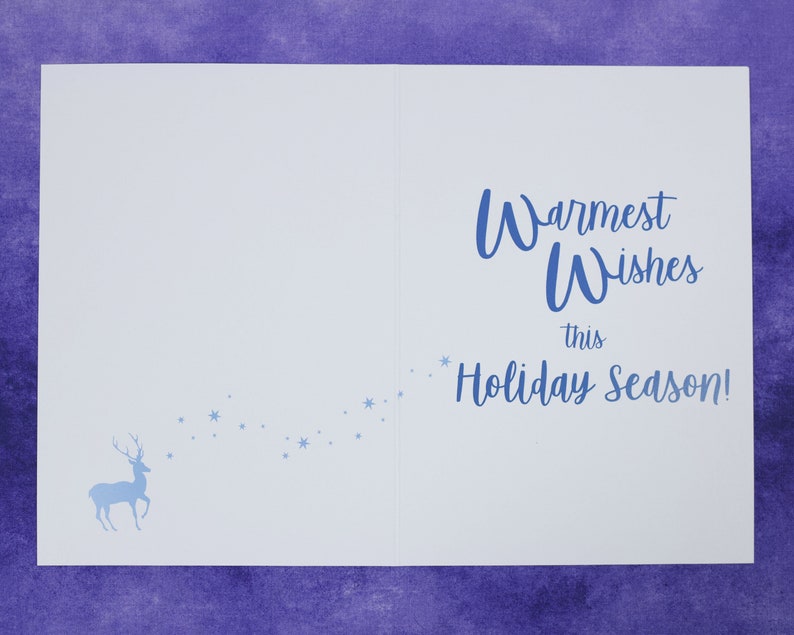 Season's Greetings Greeting Card Happy Holidays Greeting Card Christmas Card Deer Holiday Card image 8